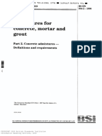 BS EN 934 2 1998 Admixtures For Concrete Mortar and Grouts PDF