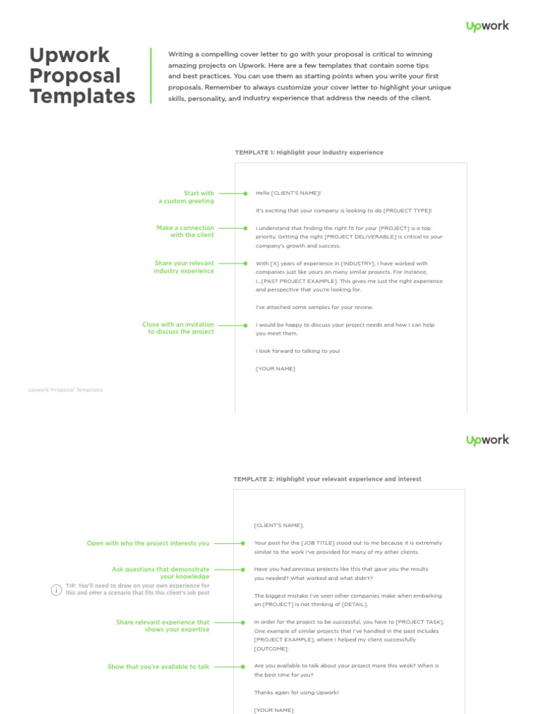 Upwork Proposal Templates for Success | PDF | Expert | Epistemology