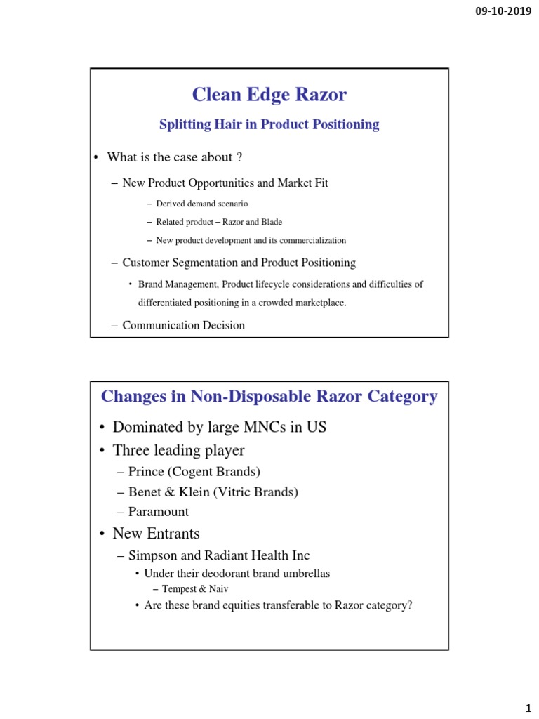 Clean Edge Razor Market Positioning Analysis | PDF | Brand | Microeconomics