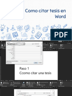 Como Citar Tesis en Word