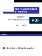 Introduction To Mathematics of Finance