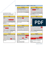 Calendario de Feriados 2019