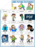 Health Problems Vocabulary Esl Picture Dictionary Worksheet For Kids