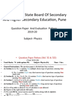 Maharashtra Board Physics exam format