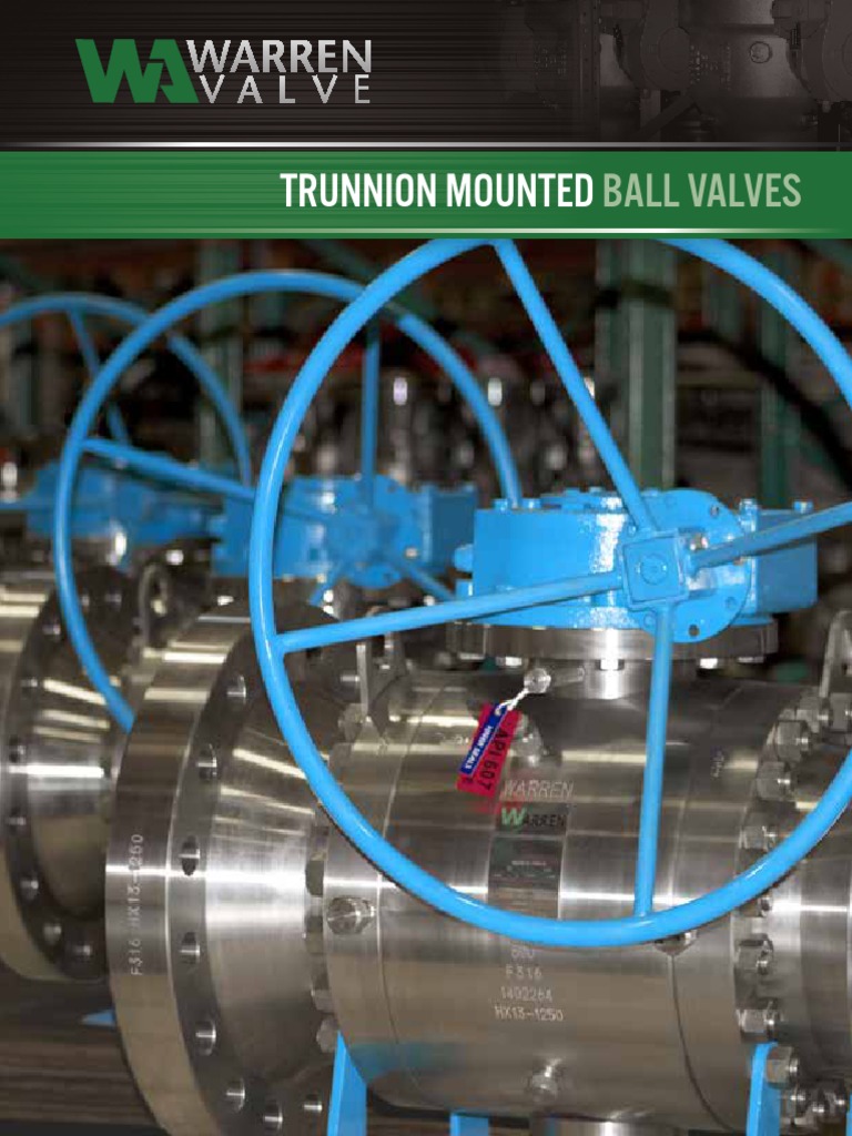 Warren Trunnion Ball Valves PDF Washer (Hardware) Valve