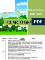 Planeacion de Marzo - 4to Grado 2018-2019