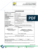 Locator Slip: Signature Over Printed Name Position Date