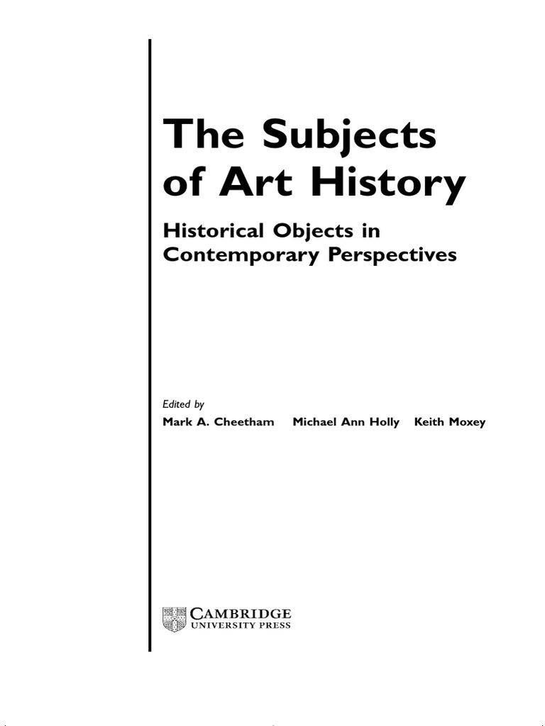 The Subjects of Art History PDF Art History Immanuel Kant