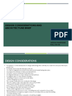 Design Considerations and Arch Brief