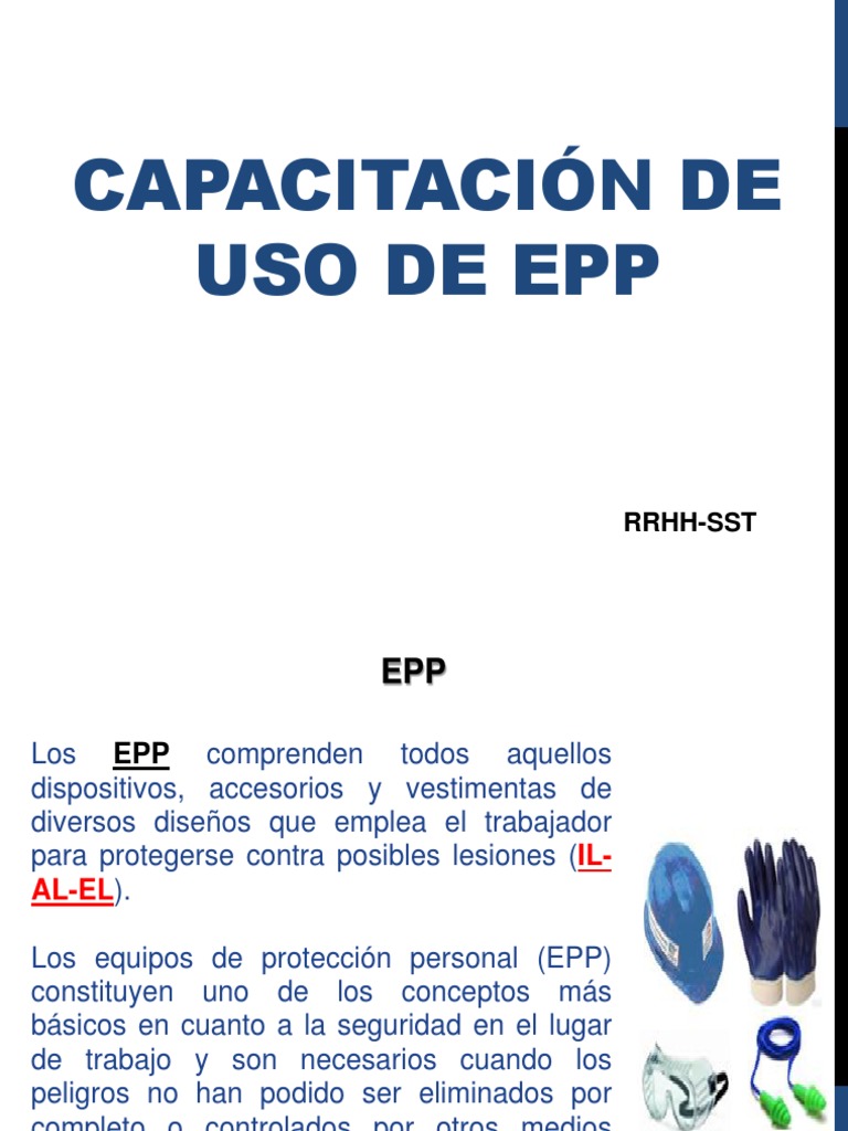 Capacitación de Uso de Epp | PDF | Riesgo | Naturaleza