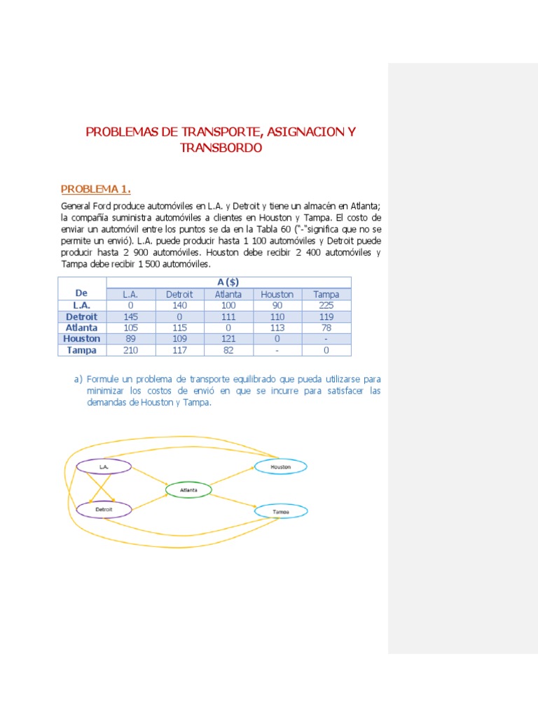 Optimización en Problemas de Transporte | PDF | Inventario | Conceptos ...