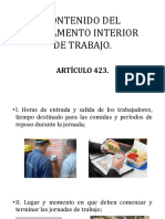 Contenido Del Reglamento Interior de Trabajo