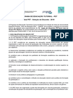 Edital PET Música 2019 PDF