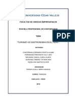 Finanzas Grupo 5, Turismo y Gastronomía