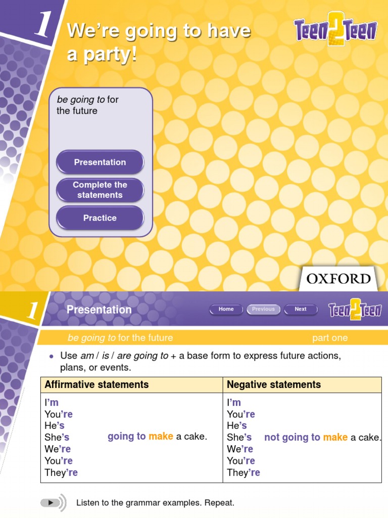 We're Going To Have A Party! PDF Linguistics Grammar