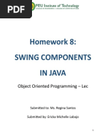 Homework 8: Swing Components in Java: Object Oriented Programming - Lec