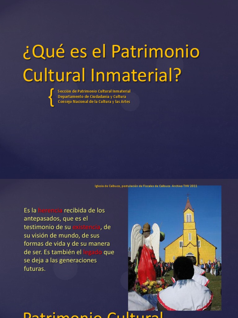 Definición de Patrimonio Cultural Inmaterial | PDF | Patrimonio ...