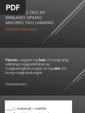 Aralin 1 Grade 8 Wika Second Grading Pdf