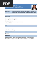 Work Immersion Resume Sample | PDF