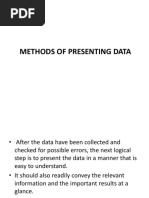 Methods of Data Presentation