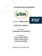 Empresa de Servicio de Limpieza, ADMINISTRACIÓN