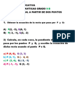 Taller Funcion D Ela Recta A Partir de Dos Puntos Junio 5 de 2019 9-B PDF