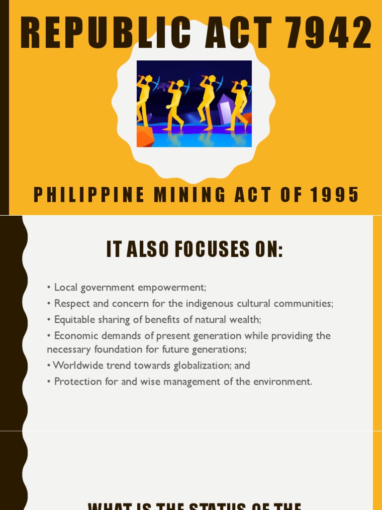 Philippine Mining Act Overview | PDF | Taxes | Mining