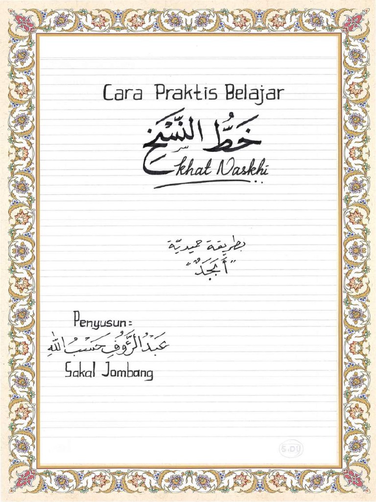 Belajar Khat Naskhi Manhaj Abajadun Dikompresi Pdf