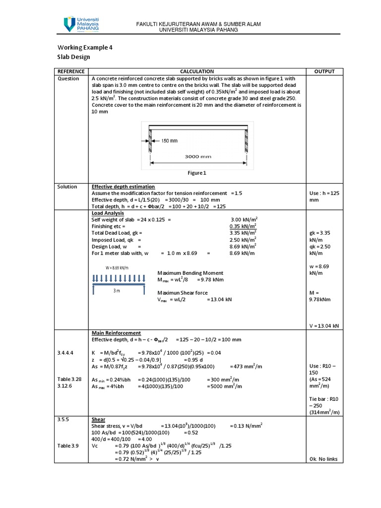 Slab Design and Reinforcement Details | PDF | Building Technology ...