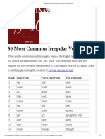 50 Most Common Irregular Verbs - ESL Lounge