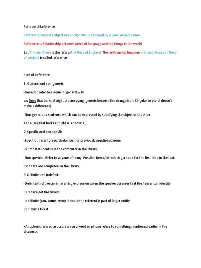 Referent &Refer-WPS Office | PDF | Philosophy | Language Arts & Discipline