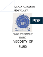 Maharaja Agrasen Vidyalaya: Viscosity of Fluid