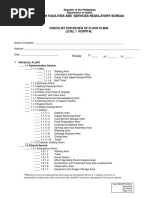 Checklist For Review of Floor Plan of Level 1 Hospital