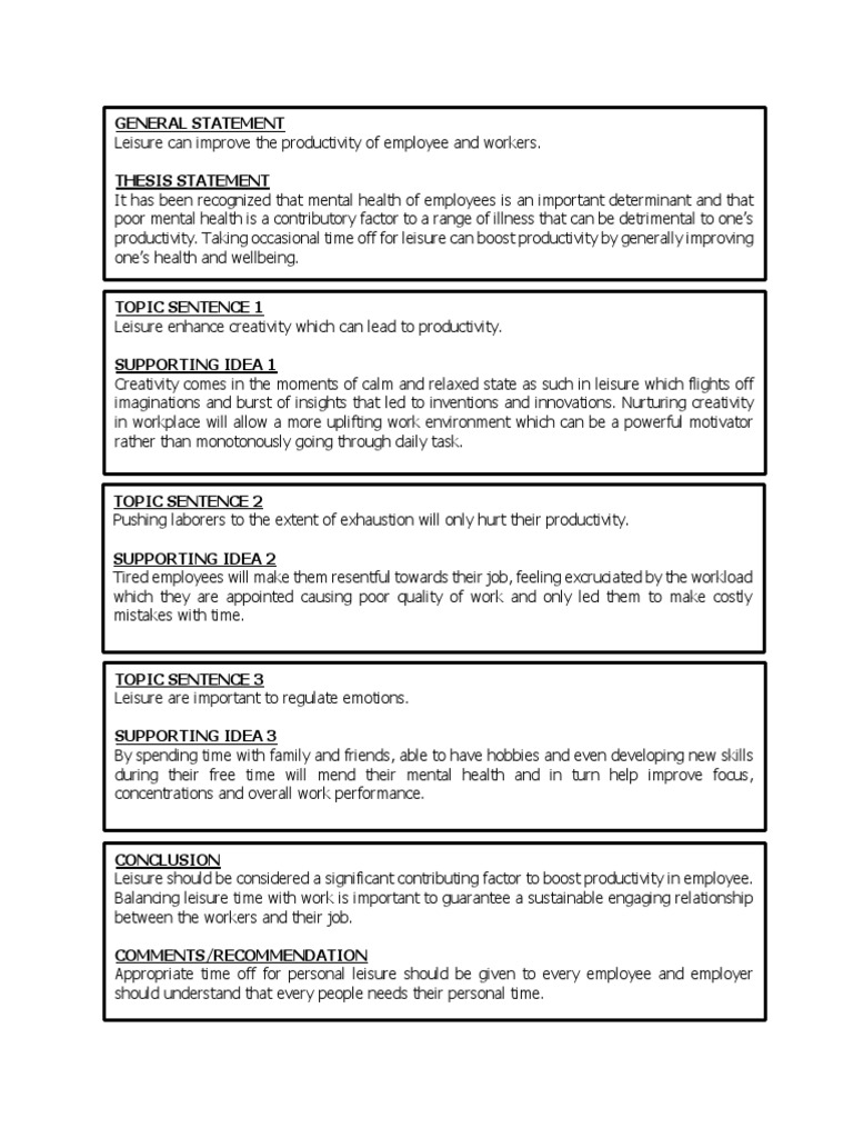 General Statement Thesis Statement | Download Free PDF | Employment ...