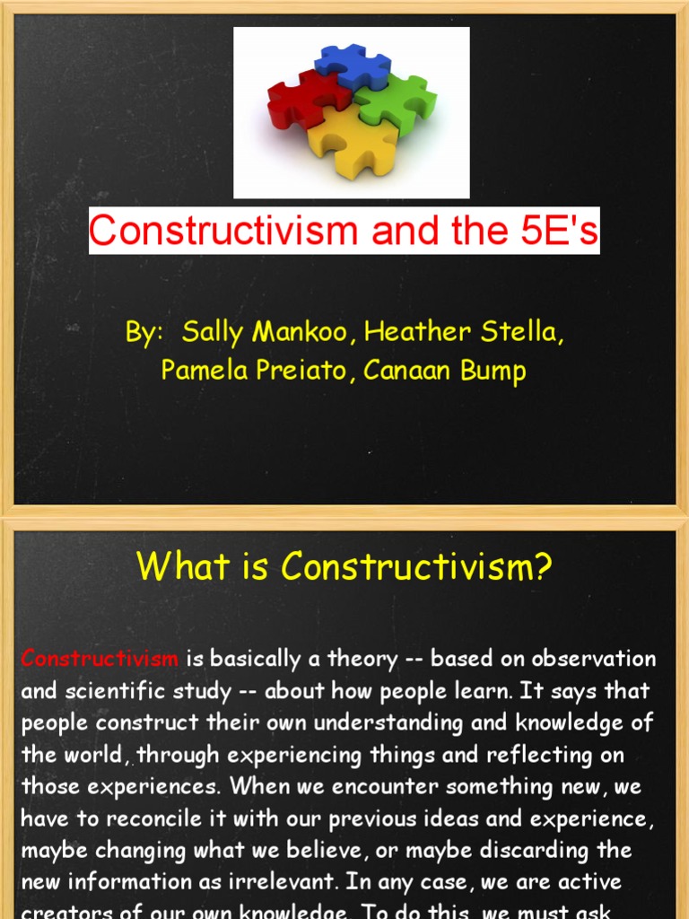Constructivism and the 5E Model Explained | PDF | Constructivism ...