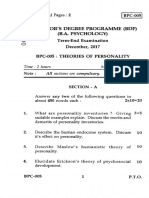 Bachelor'S Degree Programme (BDP) (Ba. Psychology) : Time: Sections Are