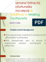 As Additives In: Making Toothpaste