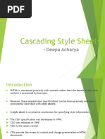 Cascading Style Sheets: - Deepa Acharya