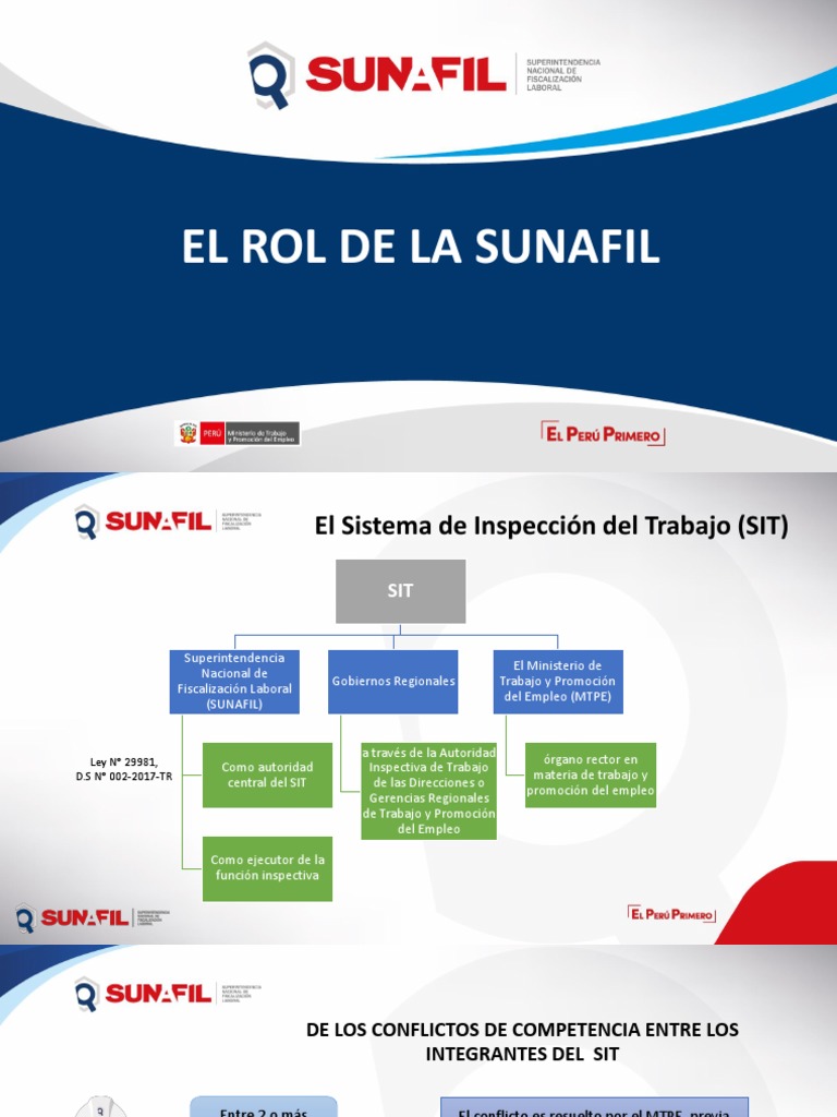 Funciones y Rol de la SUNAFIL | PDF | Justicia | Crimen y violencia