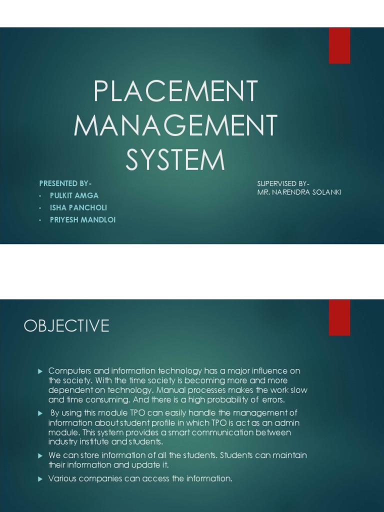 UMS Placement Management System | PDF | Information Technology | Web ...