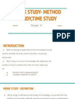 Work Study Including Method Study and Time Study