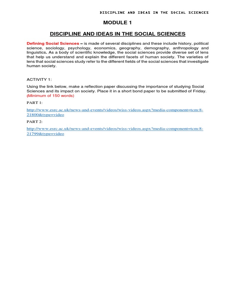 Overview of Social Sciences Disciplines | PDF | Social Science | Sociology