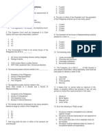 Civil Service Exam - Philippine Constitution, General Information, Current Events