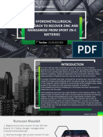 A Hydrometallurgical Approach To Recover Zinc and Manganese From Spent ZN-C Batteries