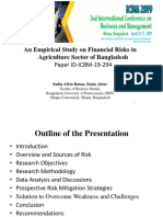 An Empirical Study On Financial Risks in Agriculture Sector of Bangladesh