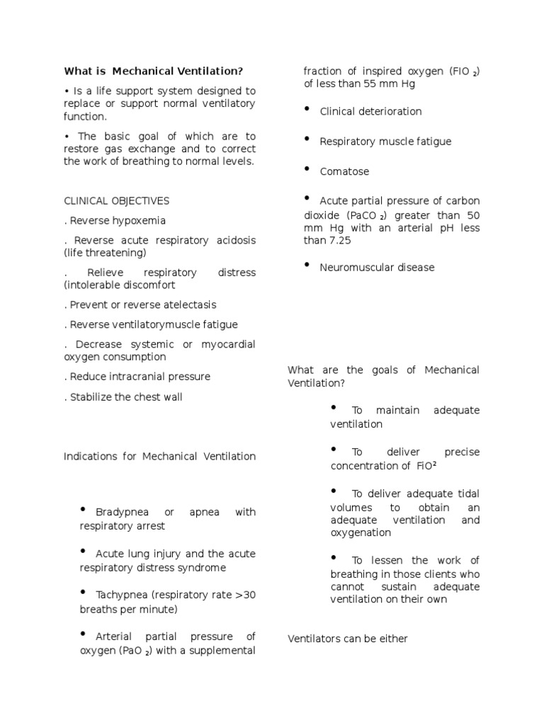 Mechanical Ventilation | PDF | Breathing | Respiratory System