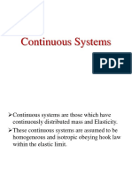 Continuous Systems - Theory of vibrations 