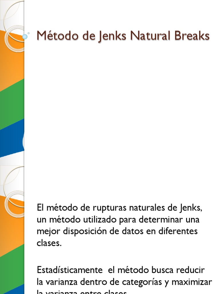 Método de Rupturas Naturales de Jenks | PDF | Métodos y materiales de ...