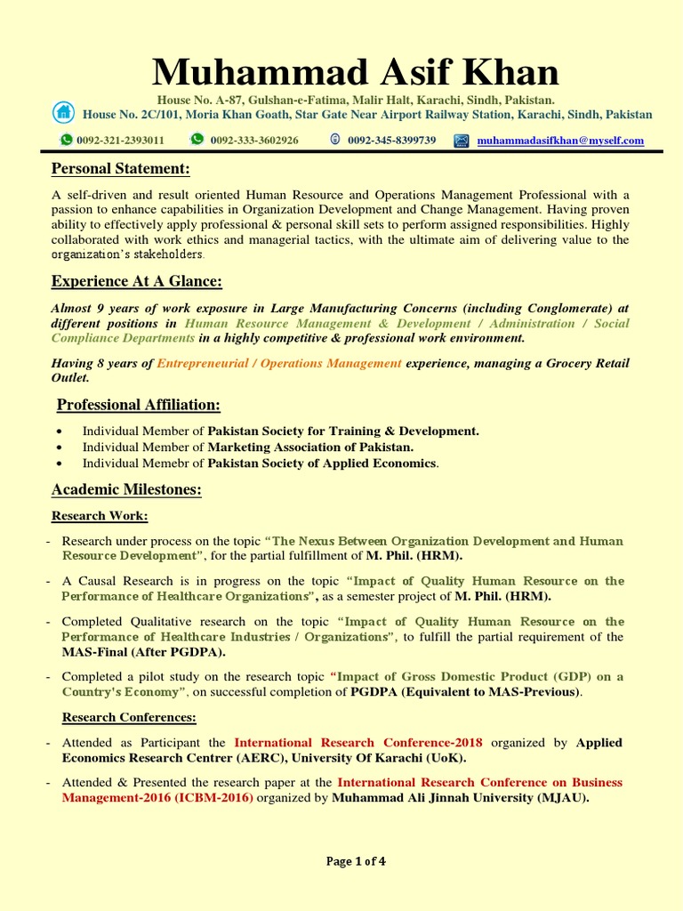 Human Resource Management Profile | PDF | Human Resource Management ...
