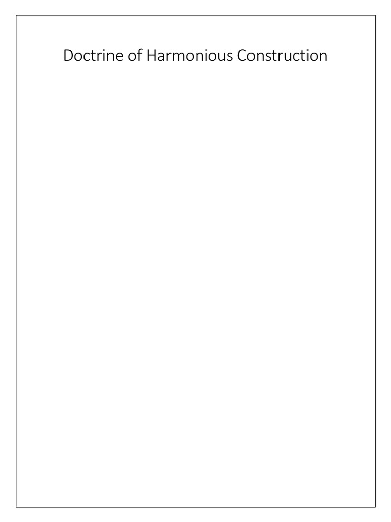 Doctrine of Harmonious Construction PDF Statutory Interpretation